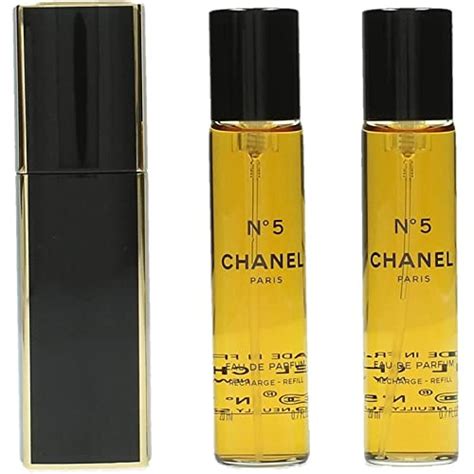 chanel no 5 eau de parfum purse spray refills 3x20ml|Chanel no 5 refill 20ml.